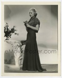 2s605 MARY CARLISLE deluxe 8x10 still '30s in Danish blue crepe formal by Clarence Sinclair Bull!