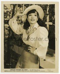 2s616 MEXICAN SPITFIRE OUT WEST 8.25x10 still '40 great close up of smiling cowgirl Lupe Velez!