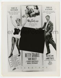2s632 MOTHER WORE TIGHTS 8x10.25 still '47 image of newspaper ad with Betty Grable & Dan Dailey!