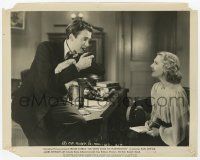 2s636 MR. SMITH GOES TO WASHINGTON 8x10 still '39 Jean Arthur laughs at James Stewart with pipe!