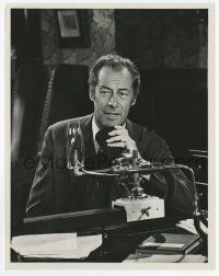 2s647 MY FAIR LADY 8x10.25 still '64 c/u of Rex Harrison talking into dictaphone machine!