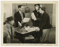 2s769 ROOM SERVICE 8x10.25 still '38 Lucille Ball smiles at Groucho with Chico & Harpo Marx!
