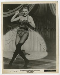 2s798 SEVEN THIEVES 8x10.25 still '59 sexy Joan Collins in skimpy outfit on stage in Monte Carlo!