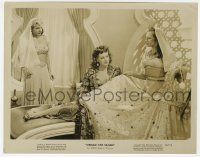 2s818 SINBAD THE SAILOR 8x10.25 still '46 harem girl Jane Greer & Maureen O'Hara look at dress!