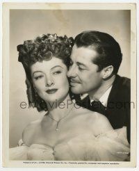 2s828 SO GOES MY LOVE 8.25x10 still '46 romantic close up of beautiful of Myrna Loy & Don Ameche!