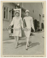 2s829 SOME LIKE IT HOT candid 8x10 still '59 Jack Lemmon & Tony Curtis in drag on the studio lot!