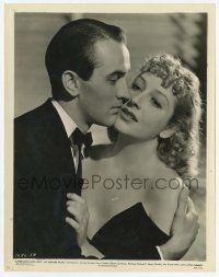 2s835 SOPHIE LANG GOES WEST 8x10.25 still '37 c/u of Lee Bowman about to kiss Gertrude Michael!