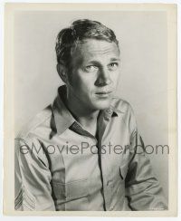 2s855 STEVE McQUEEN 8.25x10.25 still '59 youthful pensive waist-high portrait from Never So Few!