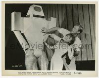 2s874 TARGET EARTH 8x10.25 still '54 Richard Denning & Kathleen Crowley attacked by killer robot!