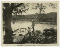 2s903 TIGER ROSE 8x10.25 still '29 Lupe Velez & Canadian Mountie Monte Blue romancing by lake!