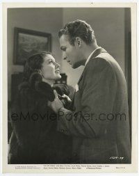 2s905 TIP-OFF GIRLS 8x10.25 still '38 close up of Buster Crabbe grabbing Evelyn Brent's fur coat!