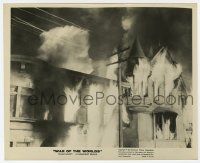 2s955 WAR OF THE WORLDS 8x10 still '53 houses in flames after aliens attack!