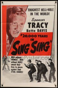 2t017 20,000 YEARS IN SING SING 1sh R56 Spencer Tracy in the toughest hell-hole in the world!