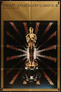 2t008 54TH ANNUAL ACADEMY AWARDS 1sh '82 ABC, great image of golden Oscar statuette!