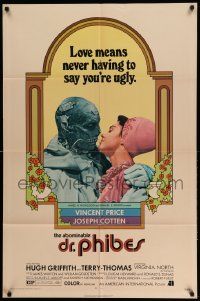 2t024 ABOMINABLE DR. PHIBES 1sh '71 Price, love means never having to say you're ugly