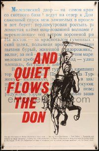 2t050 AND QUIET FLOWS THE DON 1sh '60 Tikhij Don, Russian war, Mikhail Sholokhov's novel!