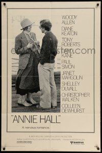 2t061 ANNIE HALL 1sh '77 full-length Woody Allen & Diane Keaton in a nervous romance!