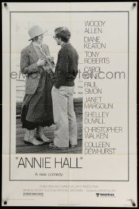 2t062 ANNIE HALL revised 1sh '77 full-length Woody Allen & Diane Keaton, a new comedy!
