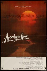 2t066 APOCALYPSE NOW advance 1sh '79 Francis Ford Coppola, classic Bob Peak art choppers over river