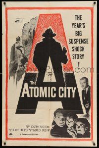 2t078 ATOMIC CITY 1sh '52 Cold War nuclear scientist Gene Barry in the big suspense shock story!