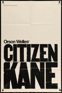 2t219 CITIZEN KANE 1sh R60s some called Orson Welles a hero, others called him a heel!