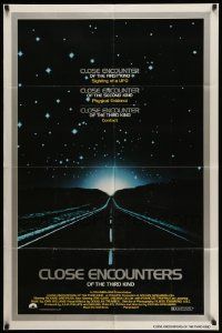 2t228 CLOSE ENCOUNTERS OF THE THIRD KIND int'l 1sh '77 Spielberg's classic, silver border design