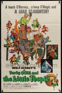 2t255 DARBY O'GILL & THE LITTLE PEOPLE 1sh R69 Disney, Sean Connery, it's leprechaun magic!