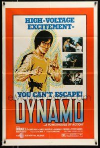 2t304 DYNAMO 1sh '80 Bruce Li is a powerhouse of action, high-voltage excitement you can't escape!