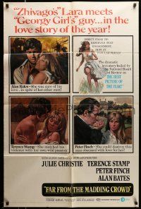 2t338 FAR FROM THE MADDING CROWD 1sh '68 Julie Christie falls for dashing Terence Stamp!