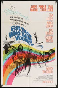 2t362 FOR THOSE WHO THINK YOUNG 1sh '64 James Darren, Paul Lynde, Tina Louise, Bob Denver