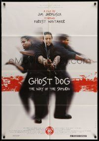 2t385 GHOST DOG int'l 1sh '99 Jim Jarmusch, cool image of Forest Whitaker with katana!