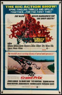 2t402 GRAND PRIX/DIRTY DOZEN 1sh '69 F1 racing driver James Garner and Lee Marvin in WWII!