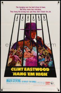 2t419 HANG 'EM HIGH 1sh '68 Clint Eastwood, they hung the wrong man & didn't finish the job!