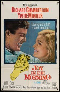 2t485 JOY IN THE MORNING 1sh '65 best close up of Richard Chamberlain & Yvette Mimieux!