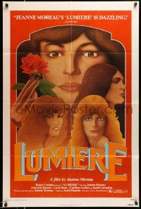 2t565 LUMIERE 1sh '76 directed by Jeanne Moreau, Lucia Bose, Keith Carradine, Evans art!