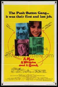 2t580 MAN, A WOMAN & A BANK 1sh '79 Donald Sutherland, Brooke Adams & Paul Mazursky!