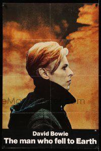 2t577 MAN WHO FELL TO EARTH 1sh '76 alien David Bowie in cool chair, Nicolas Roeg!