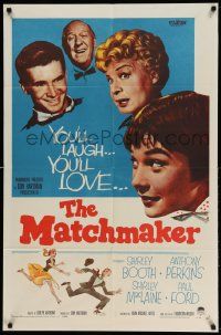 2t595 MATCHMAKER 1sh '58 Shirley Booth, Shirley MacLaine, Anthony Perkins, Paul Ford