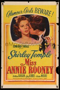 2t613 MISS ANNIE ROONEY 1sh '42 great images of Shirley Temple, the new Queen of the Teens!