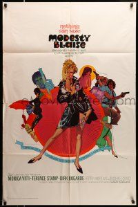 2t618 MODESTY BLAISE 1sh '66 Bob Peak art of sexiest female secret agent Monica Vitti!