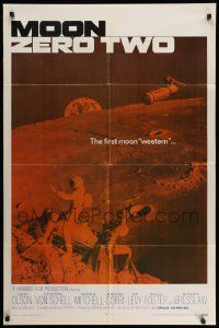 2t626 MOON ZERO TWO int'l 1sh '69 the first moon western, cool image of astronauts in space!