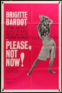 2t668 ONLY FOR LOVE 1sh '63 Roger Vadim's La Bride sur le cou, Brigitte Bardot on red background!