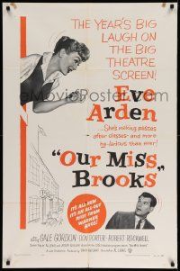 2t669 OUR MISS BROOKS 1sh '56 school teacher Eve Arden is making passes after classes!