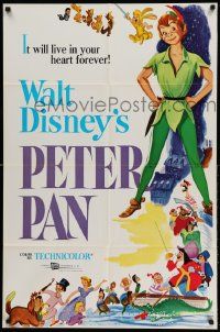 2t692 PETER PAN 1sh R69 Walt Disney animated cartoon fantasy classic, great art!