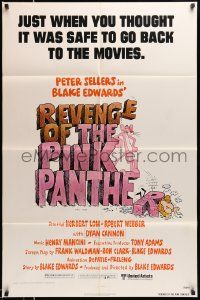 2t756 REVENGE OF THE PINK PANTHER 1sh '78 Peter Sellers, Blake Edwards, funny cartoon art!