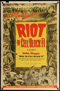 2t760 RIOT IN CELL BLOCK 11 1sh '54 directed by Don Siegel, Sam Peckinpah, 4,000 caged humans!
