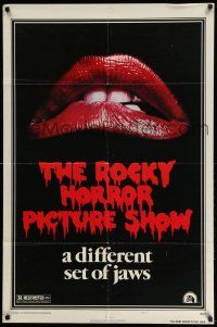 2t776 ROCKY HORROR PICTURE SHOW style A 1sh '75 c/u lips image, a different set of jaws!