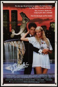 2t861 SPLASH 1sh '84 Tom Hanks loves mermaid Daryl Hannah in New York City under Twin Towers!