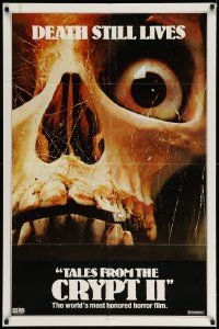 2t949 VAULT OF HORROR teaser 1sh '73 Tales from the Crypt sequel, creep close-up of skull with eye!