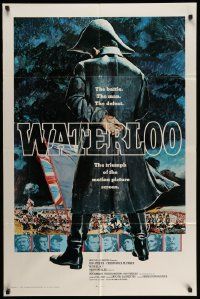 2t961 WATERLOO int'l 1sh '70 great artwork of Rod Steiger as Napoleon Bonaparte at war!